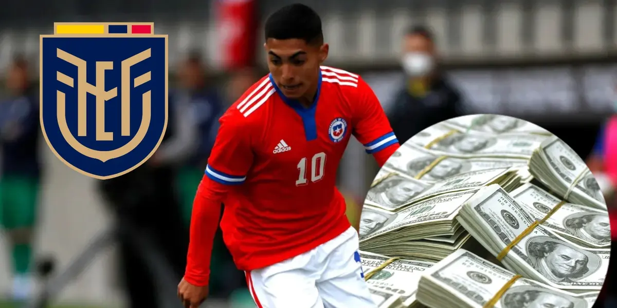 Jordhy Thompson con la camiseta de la selección chilena.