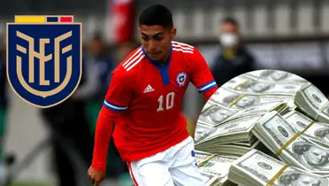 Jordhy Thompson con la camiseta de la selección chilena.