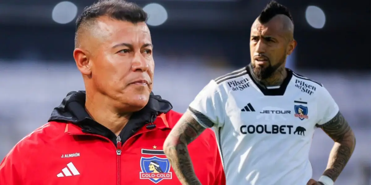 Jorge Almirón y Arturo Vidal (Foto tomada de: Colo-Colo/Chile)