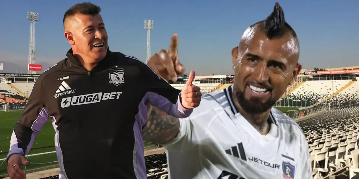 Jorge Almirón y Arturo Vidal (Foto tomada de: Goal/Colo-Colo/Periscopio)