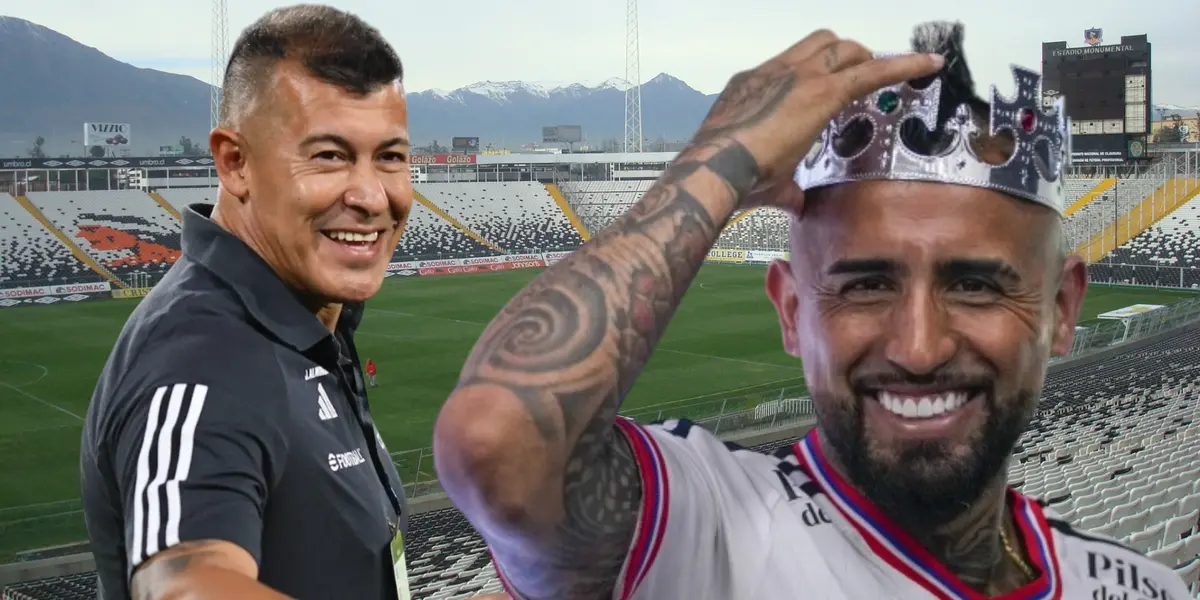 Jorge Almirón y Arturo Vidal (Foto tomada de: Wikipedia/Colo Colo/Sabes)