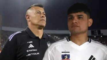 Jorge Almirón y Claudio Aquino (Foto tomada de: Colo-Colo)