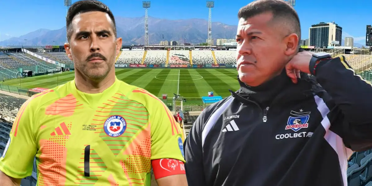 Jorge Almirón y Claudio Bravo (Foto tomada de: Colo Colo/La Roja/Agricultura)