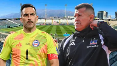 Jorge Almirón y Claudio Bravo (Foto tomada de: Colo Colo/La Roja/Agricultura)