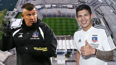 Jorge Almirón y Esteban Pavez (Foto tomada de: Colo Colo)