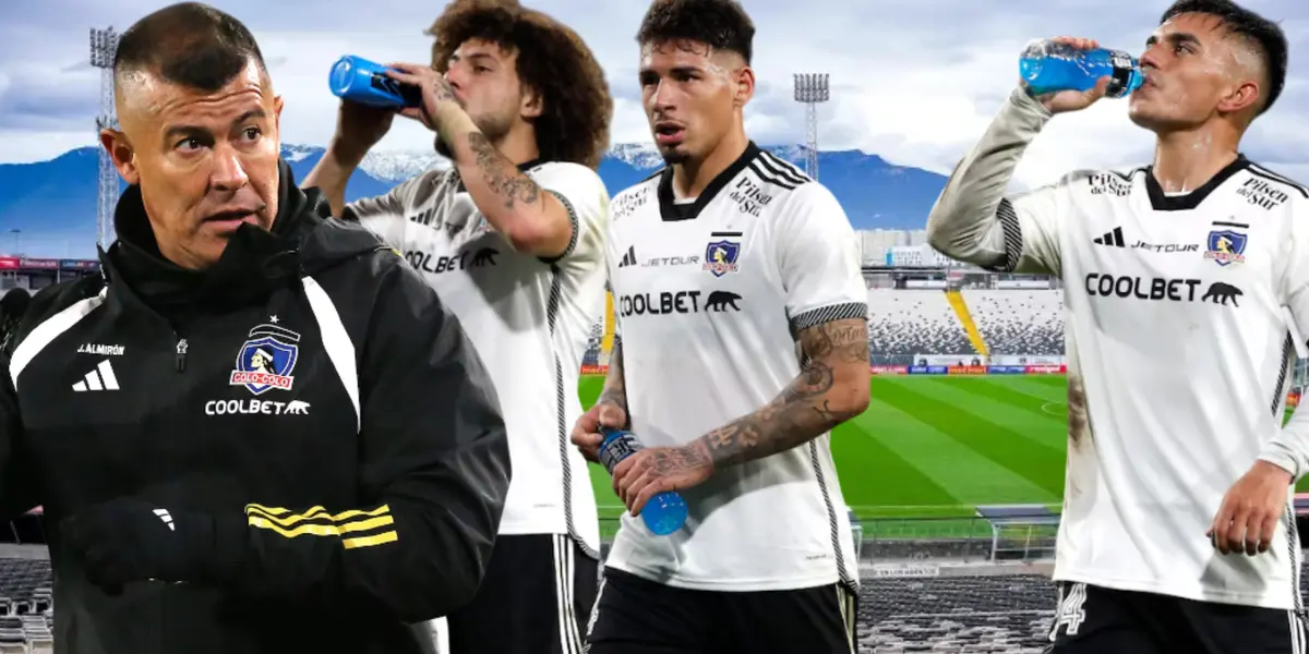 Jorge Almirón y jugadores de Colo Colo (Foto tomada de: Colo Colo/La Cuarta)