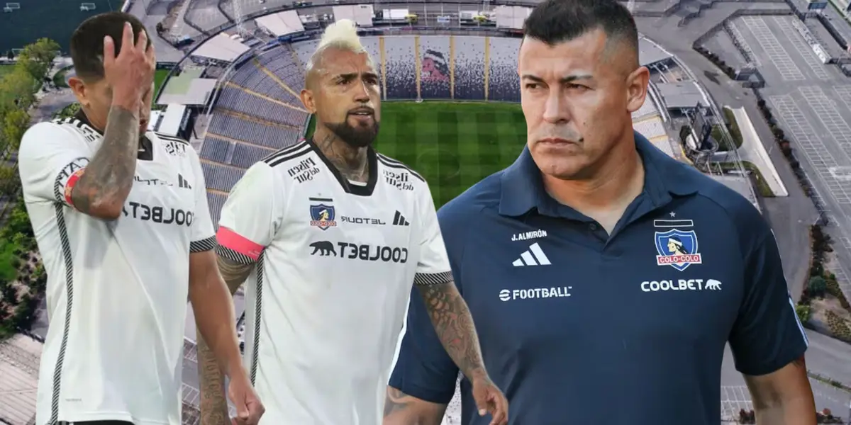 Jorge Almirón y jugadores de Colo Colo (Foto tomada de: Colo Colo/La Tercera/DirecTV)