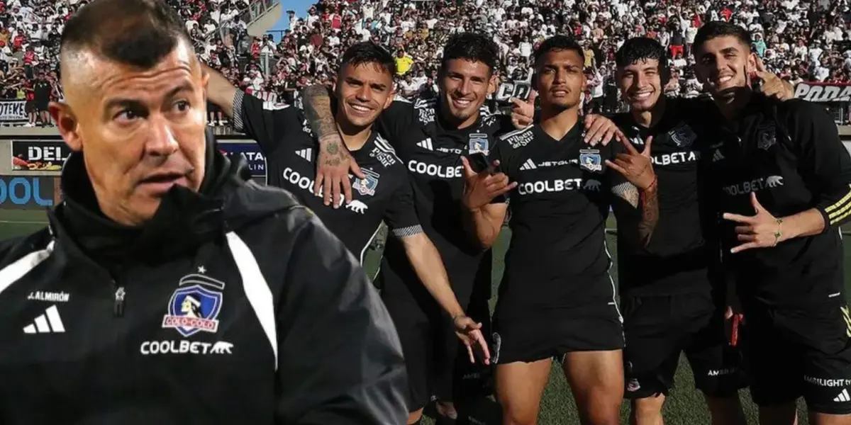 Jorge Almirón y jugadores de Colo-Colo (Foto tomada de: Colo-Colo/Periscopio)