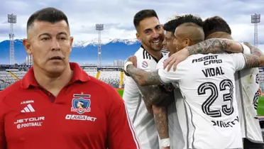 Jorge Almirón y jugadores de Colo Colo (Foto tomada de: Colo Colo/Wikipedia)