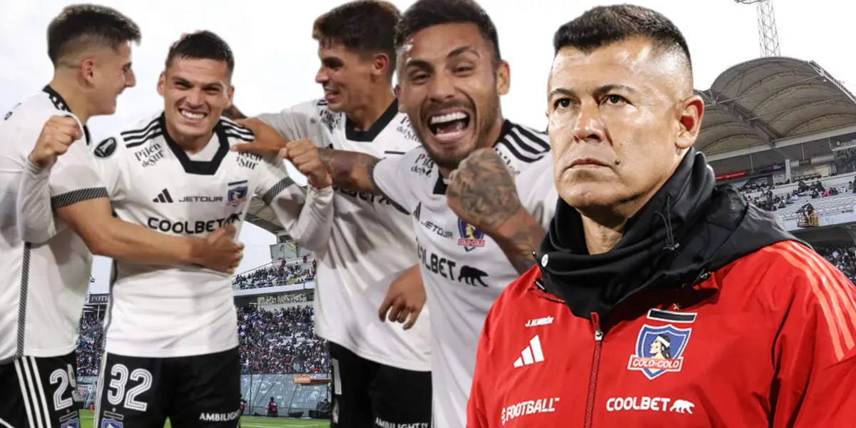 Jorge Almirón y jugadores de Colo Colo (Foto tomada de: Madero/Agricultura/Sentimiento)