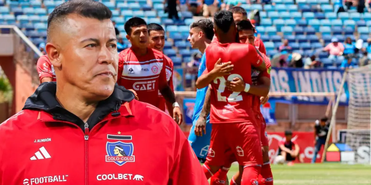 Jorge Almirón y jugadores de Unión San Felipe (Foto tomada de: Unión San Felipe/Chile)