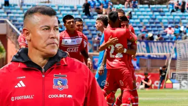 Jorge Almirón y jugadores de Unión San Felipe (Foto tomada de: Unión San Felipe/Chile)