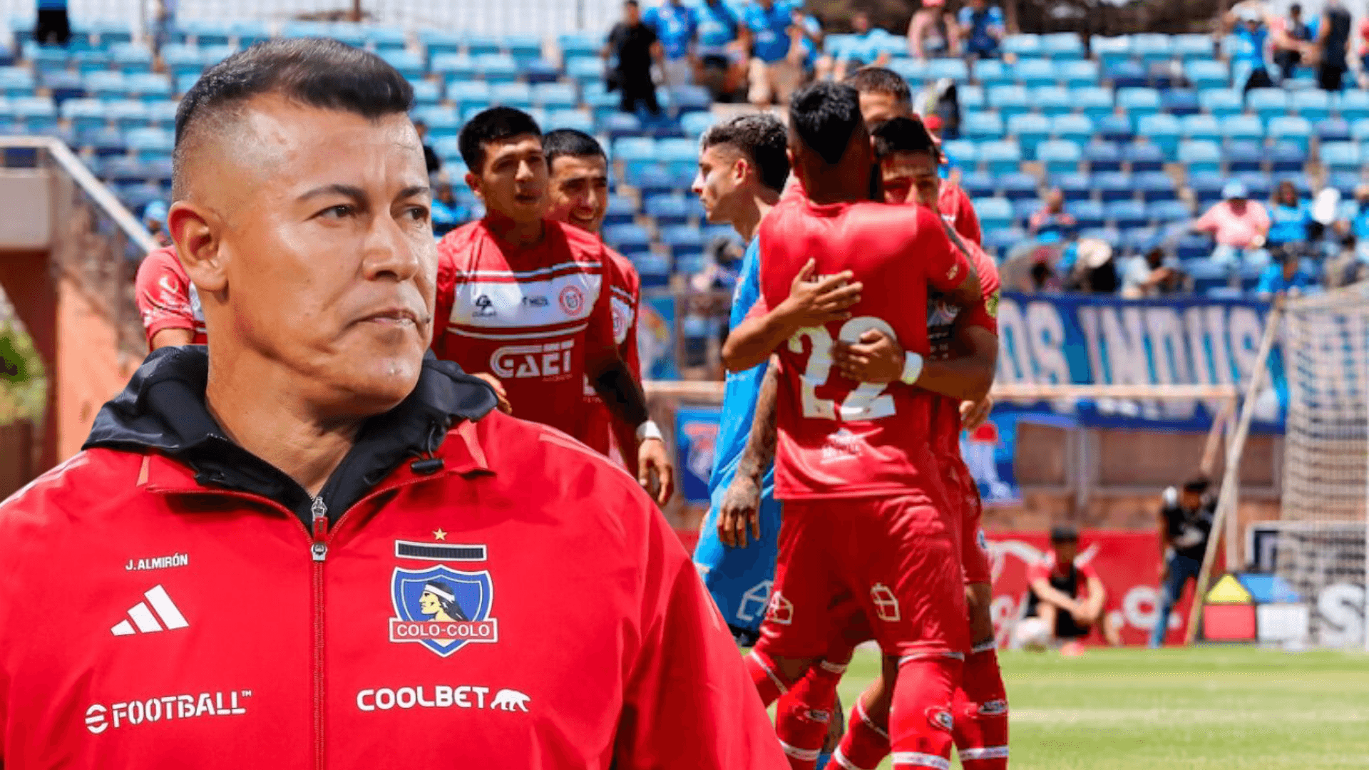 Jorge Almirón y jugadores de Unión San Felipe (Foto tomada de: Unión San Felipe/Chile)