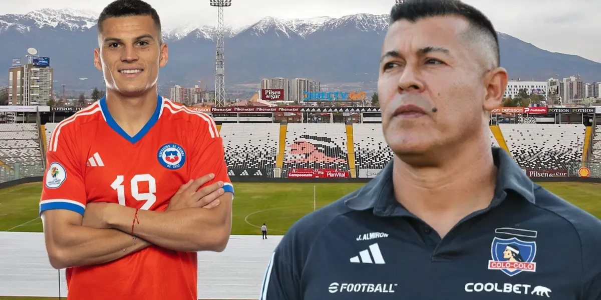 Jorge Almirón y Lucas Cepeda (Foto tomada de: Colo Colo/Santiago Wanderers/La Tercera)