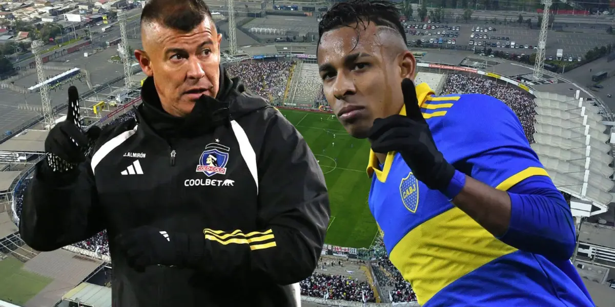 Jorge Almirón y Sebastián Villa (Foto tomada de: Colo Colo/SR/TNT)