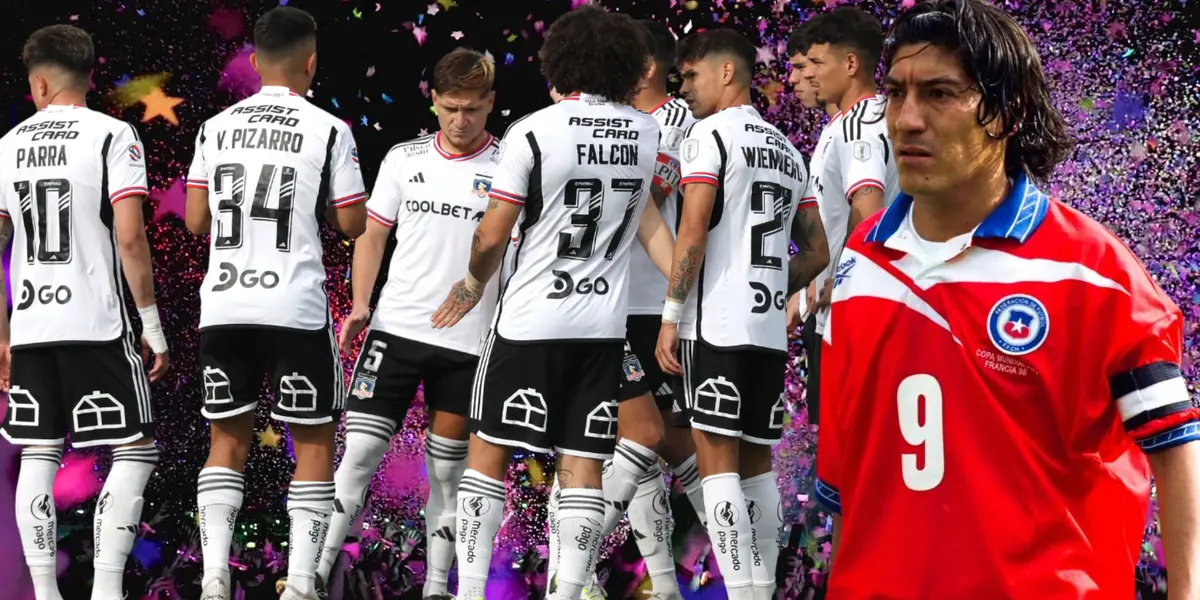 Jugadores Colo Colo e Iván Zamorano (Foto tomada de: Techno/TOP/TNT)