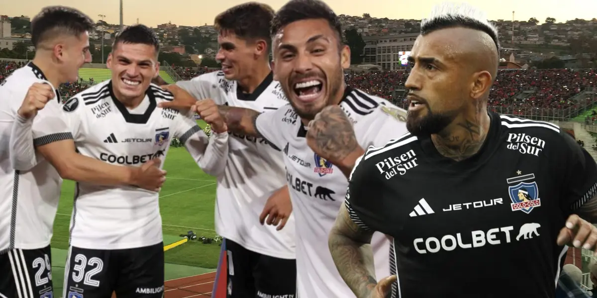 Jugadores Colo Colo y Arturo Vidal (Foto tomada de: Wikipedia/Pauta)
