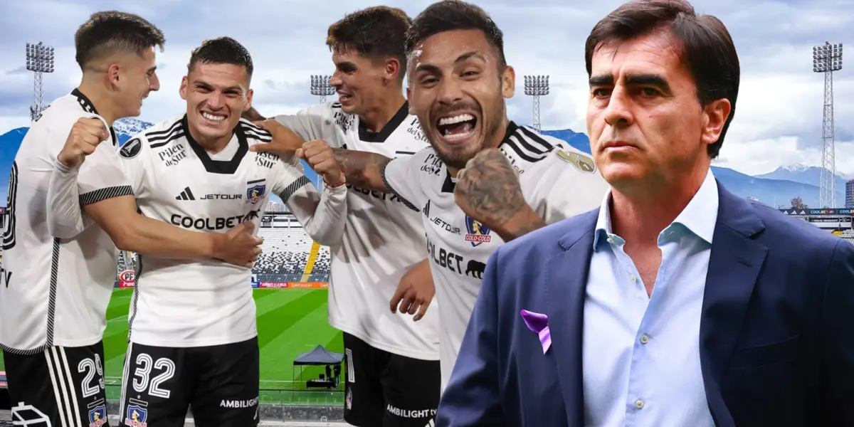 Jugadores Colo Colo y Gustavo Quinteros (Foto tomada de: Colo Colo/TyC)