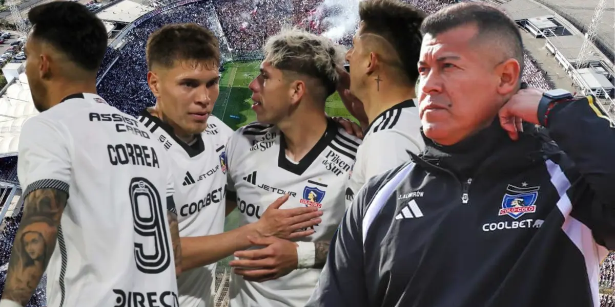 Jugadores Colo Colo y Jorge Almirón (Foto tomada de: Colo Colo/Agricultura)