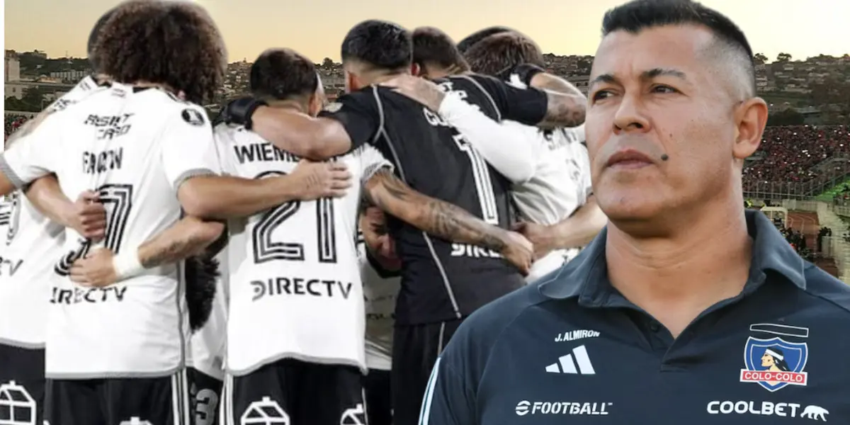 Jugadores Colo Colo y Jorge Almirón (Foto tomada de: Wikipedia/Colo Colo)