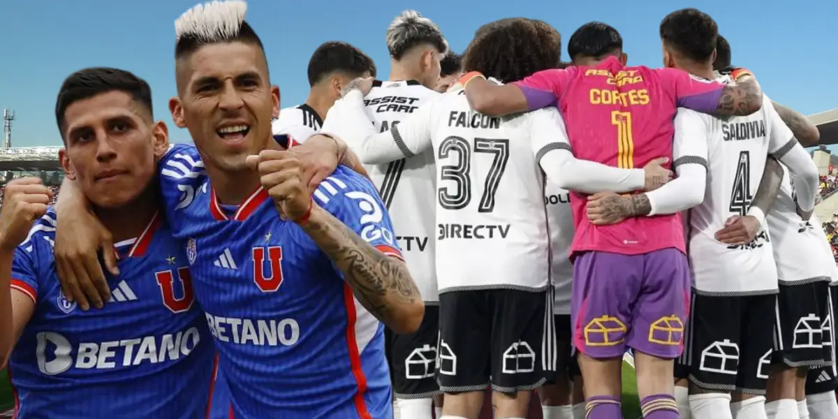 Jugadores Colo Colo y U de Chile (Foto tomada de: Wikipedia/Hora/Deportes)