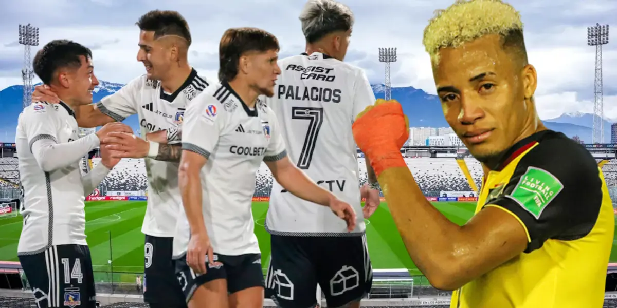 Jugadores de Colo Colo y Byron Castillo (Foto tomada de: Colo Colo/La Tri)