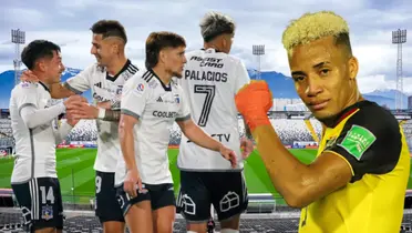 Jugadores de Colo Colo y Byron Castillo (Foto tomada de: Colo Colo/La Tri)