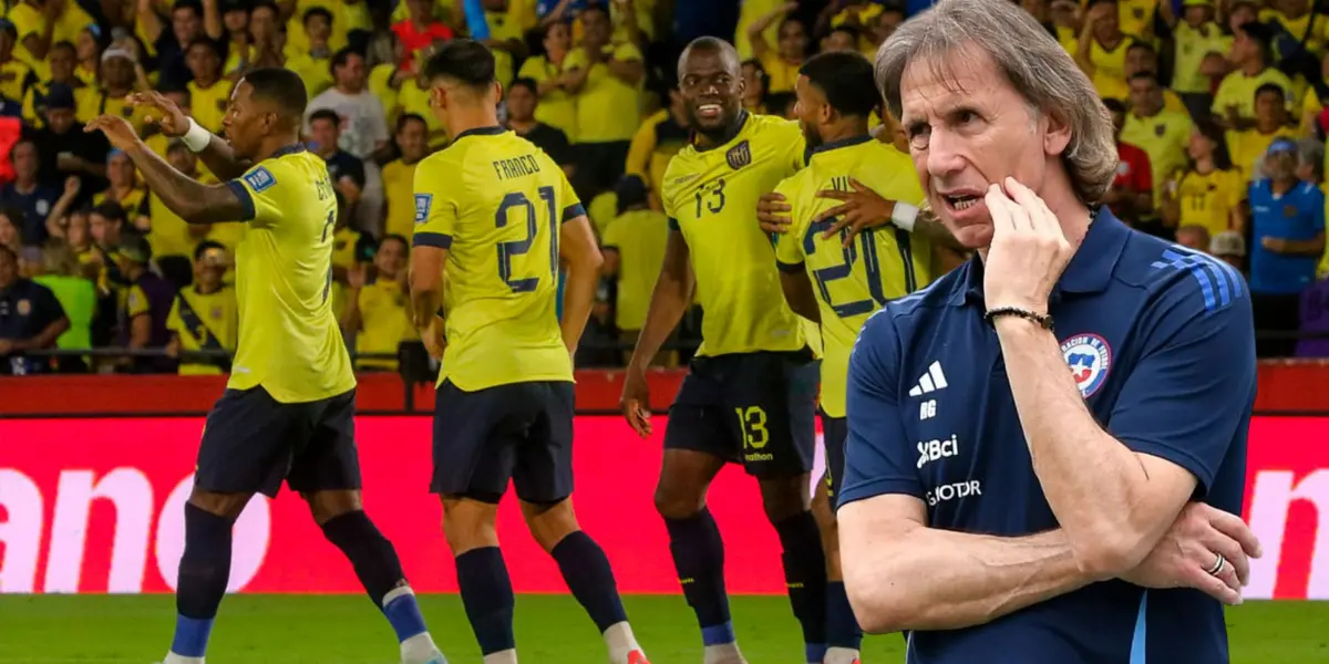 Jugadores de Ecuador y Ricardo Gareca (Foto tomada de: Ecuador/CNN)