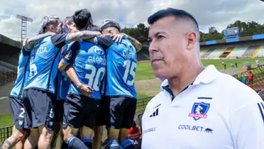Jugadores de Huachipato y Jorge Almirón (Foto tomada de: TVU/El Reporte/Huachipato)