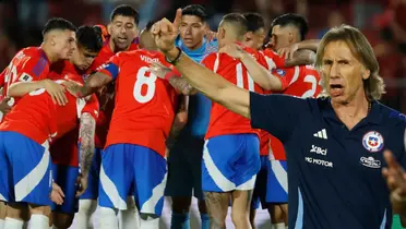 Jugadores de La Roja y Ricardo Gareca (Foto tomada de: La Roja/La Tercera)