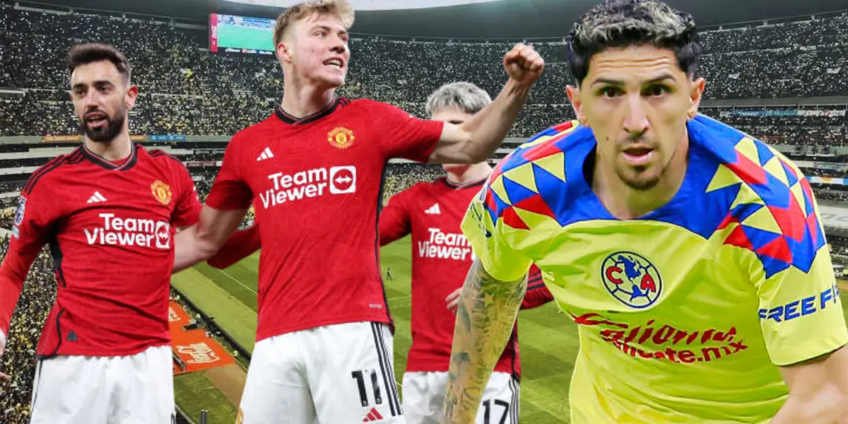 Jugadores de Manchester United y Diego Valdés (Foto tomada de: El Universal/Marca/90 Min)