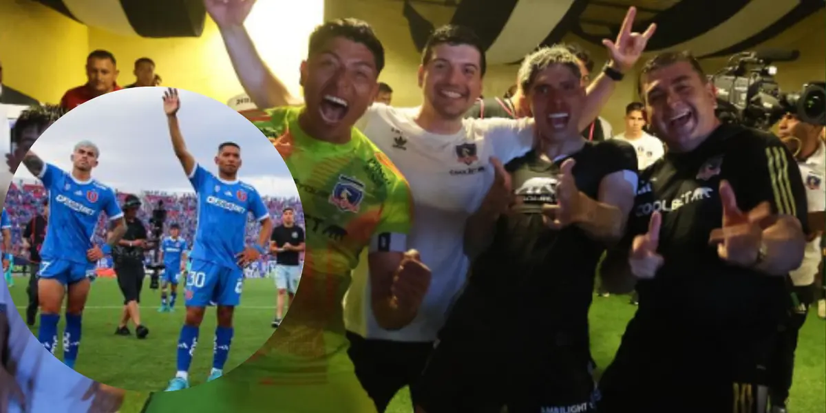 Jugadores de U de Chile y de Colo Colo. Foto: redes de U de Chile y de Colo Colo.