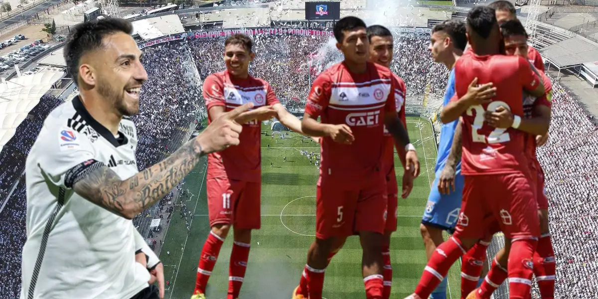 Jugadores de Unión San Felipe y Javier Correa (Foto tomada de: Meganoticias/Showsport/Wikipedia)