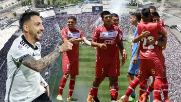 Jugadores de Unión San Felipe y Javier Correa (Foto tomada de: Meganoticias/Showsport/Wikipedia)