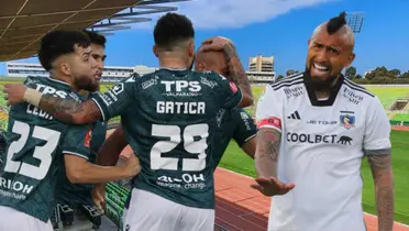 Jugadores Santiago Wanderers y Arturo Vidal (Foto tomada de: Emol/Colo Colo/Santiago Wanderers)