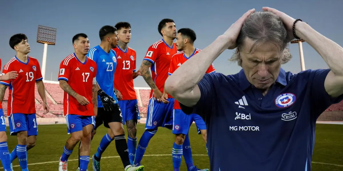 Jugadores selección chilena y Ricardo Gareca (Foto tomada de: Monumentos/Sports/Los Ángeles)