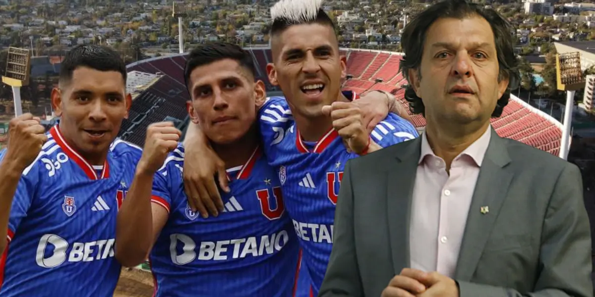 Jugadores Universidad de Chile y Aníbal Mosa (Foto tomada de: La Cuarta/La Tercera/Deportes)
