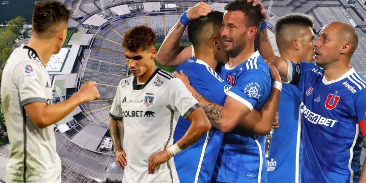 Jugadores Universidad de Chile y Colo Colo (Foto tomada de: Fanáticos/Albo/TNT)