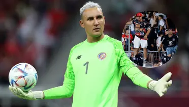 Keylor Navas y Brayan Cortés (Foto tomada de: Goal/Sentimiento)