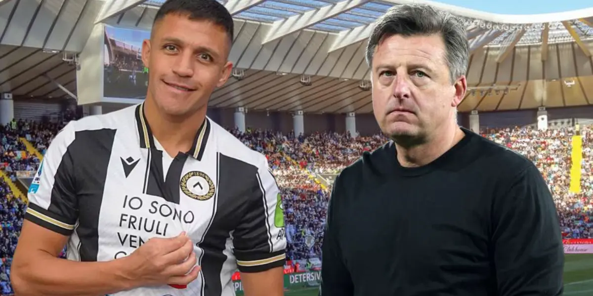 Kosta Runjaić y Alexis Sánchez (Foto tomada de: Palram/Udinese)