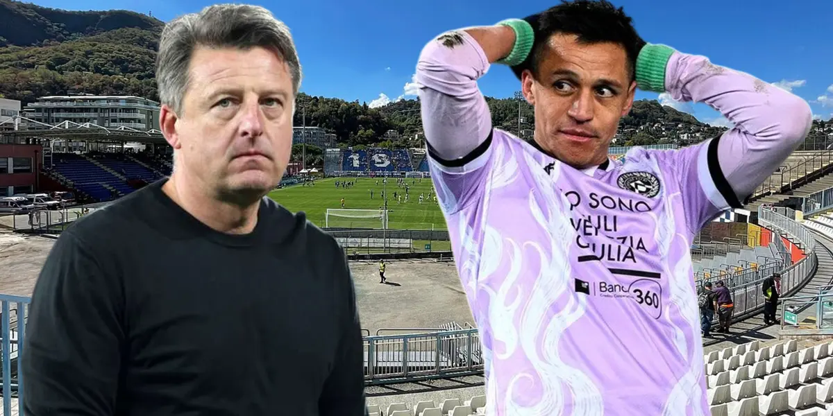 Kosta Runjaić y Alexis Sánchez (Foto tomada de: Wikipedia/Udinese/Kosta Runjaić)