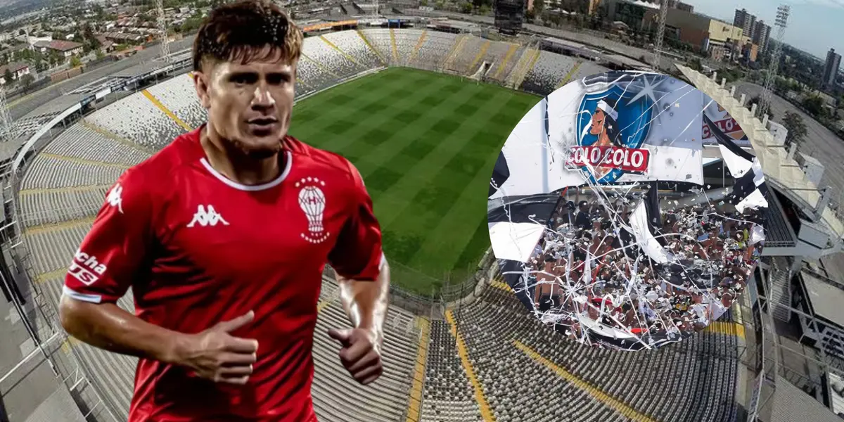 Leonardo Gil e hinchas de Colo Colo (Foto tomada de: La Tercera/Huracán)