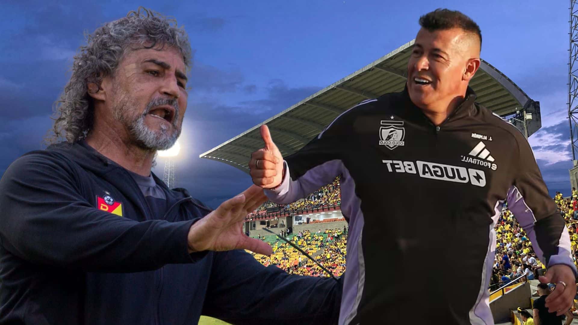 Leonel Álvarez y Jorge Almirón (Foto tomada de: Wikipedia/Colo-Colo/Atlético Bucaramanga)
