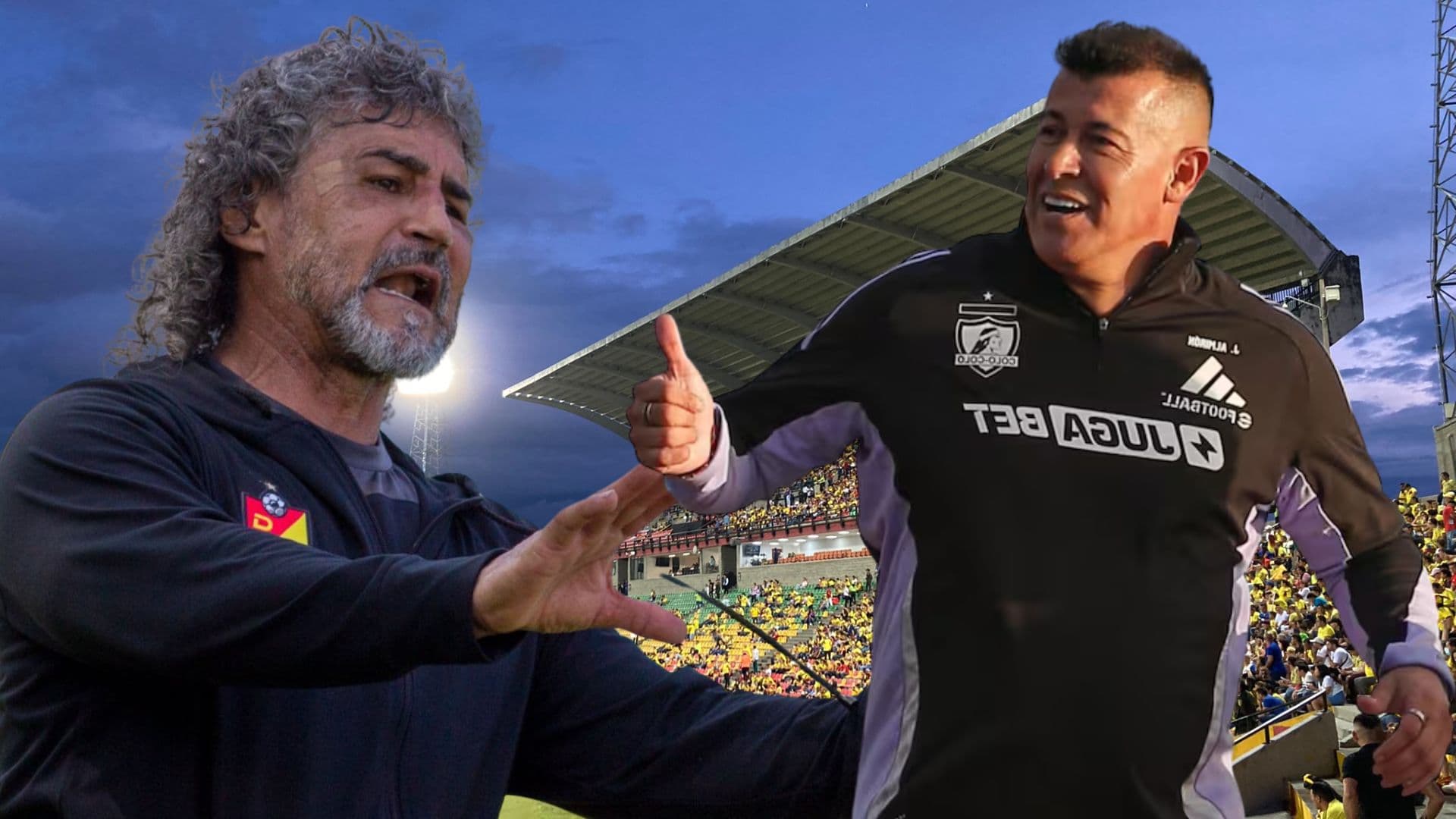 Leonel Álvarez y Jorge Almirón (Foto tomada de: Wikipedia/Colo-Colo/Atlético Bucaramanga)