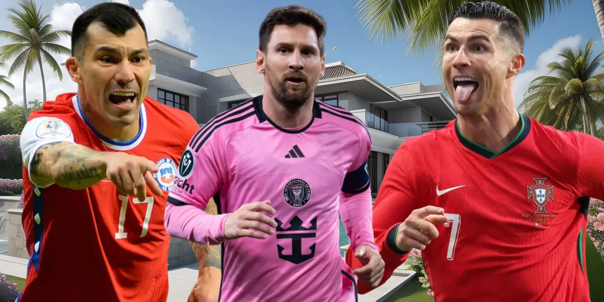 Lionel Messi, Gary Medel y Cristiano Ronaldo (Foto tomada de: Logic/Chile/Transfermarkt)