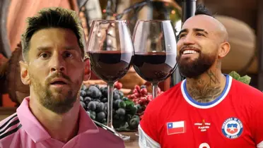 Lionel Messi y Arturo Vidal (Foto tomada de: Buenísimo/La Roja/Inter de Miami)