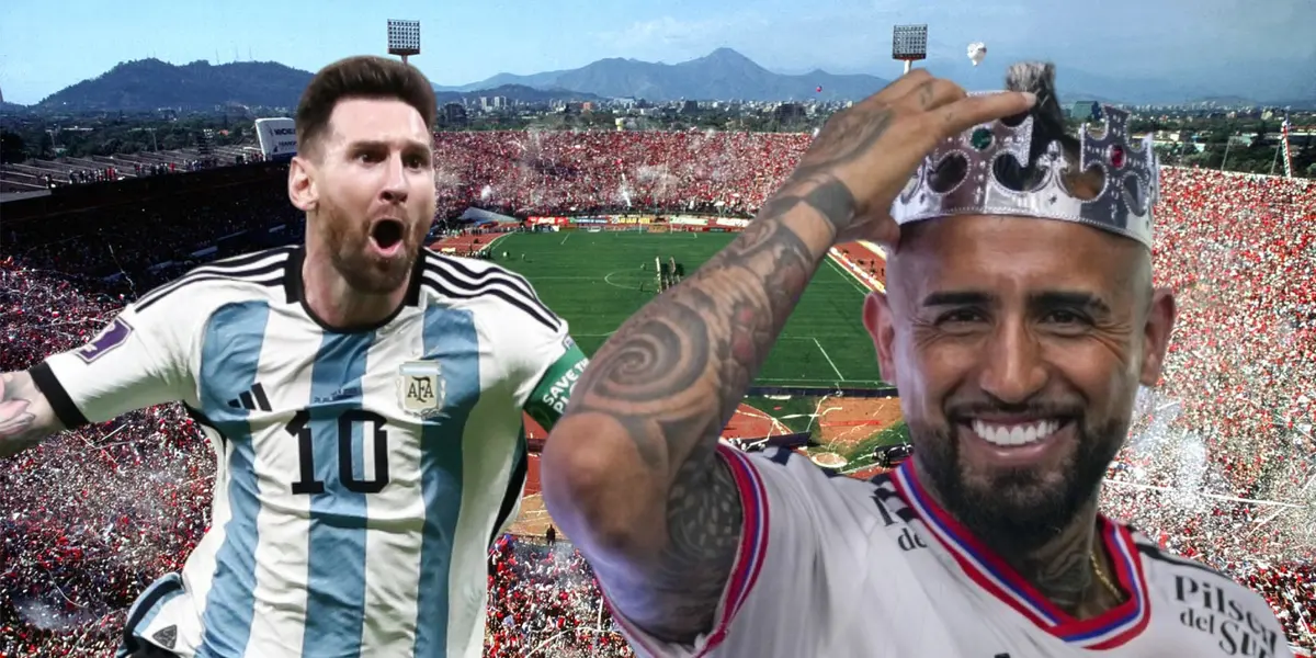 Lionel Messi y Arturo Vidal (Foto tomada de: Wikipedia/Colo Colo/Transfermarkt)