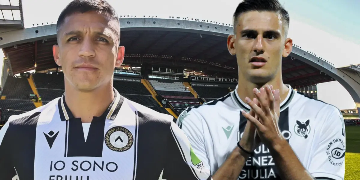 Lorenzo Lucca y Alexis Sánchez (Foto tomada de: Udinese/Transfermarkt)