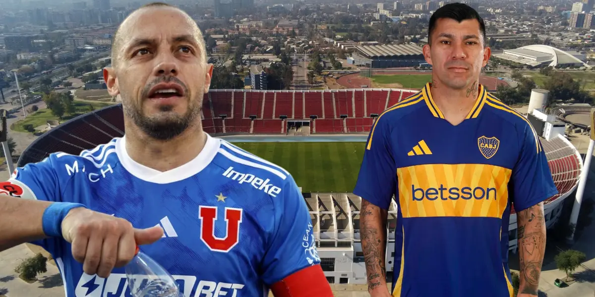 Marcelo Díaz y Gary Medel (Foto tomada de: Ministerio/Boca Juniors/Top)