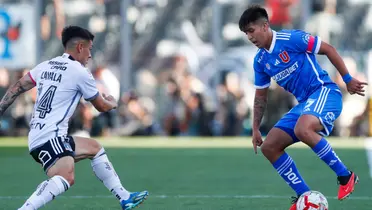 Marcelo Morales enfrentando a Cristian Zavala en el Superclásico 2024.